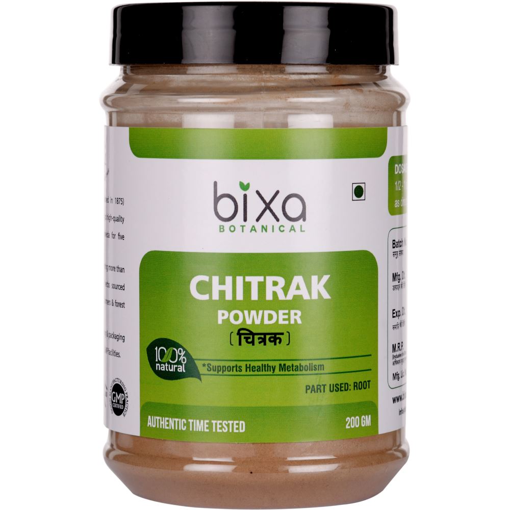 Bixa Botanical Chitrak Root Powder Plumbago Zeylanica (200g)