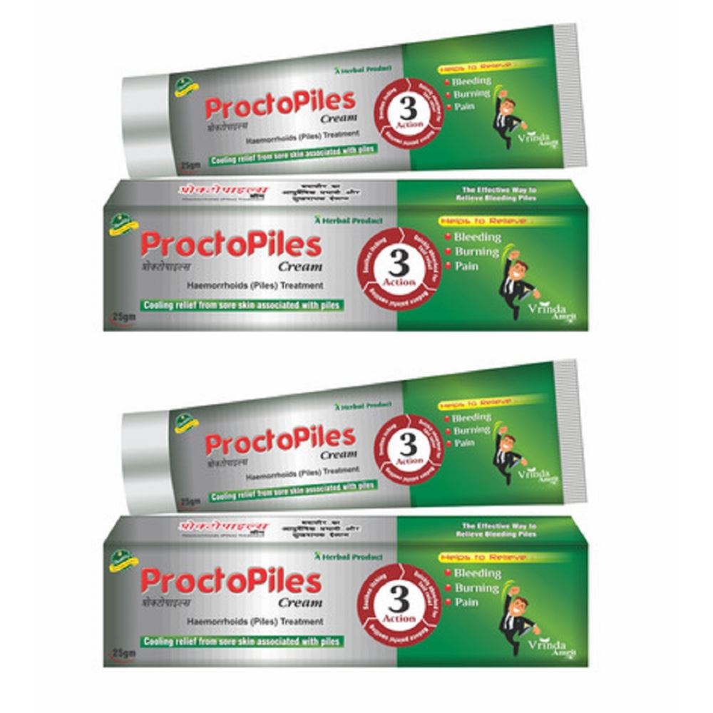 Vrinda Ayurvedic Proctopiles Cream (25g, Pack of 2)