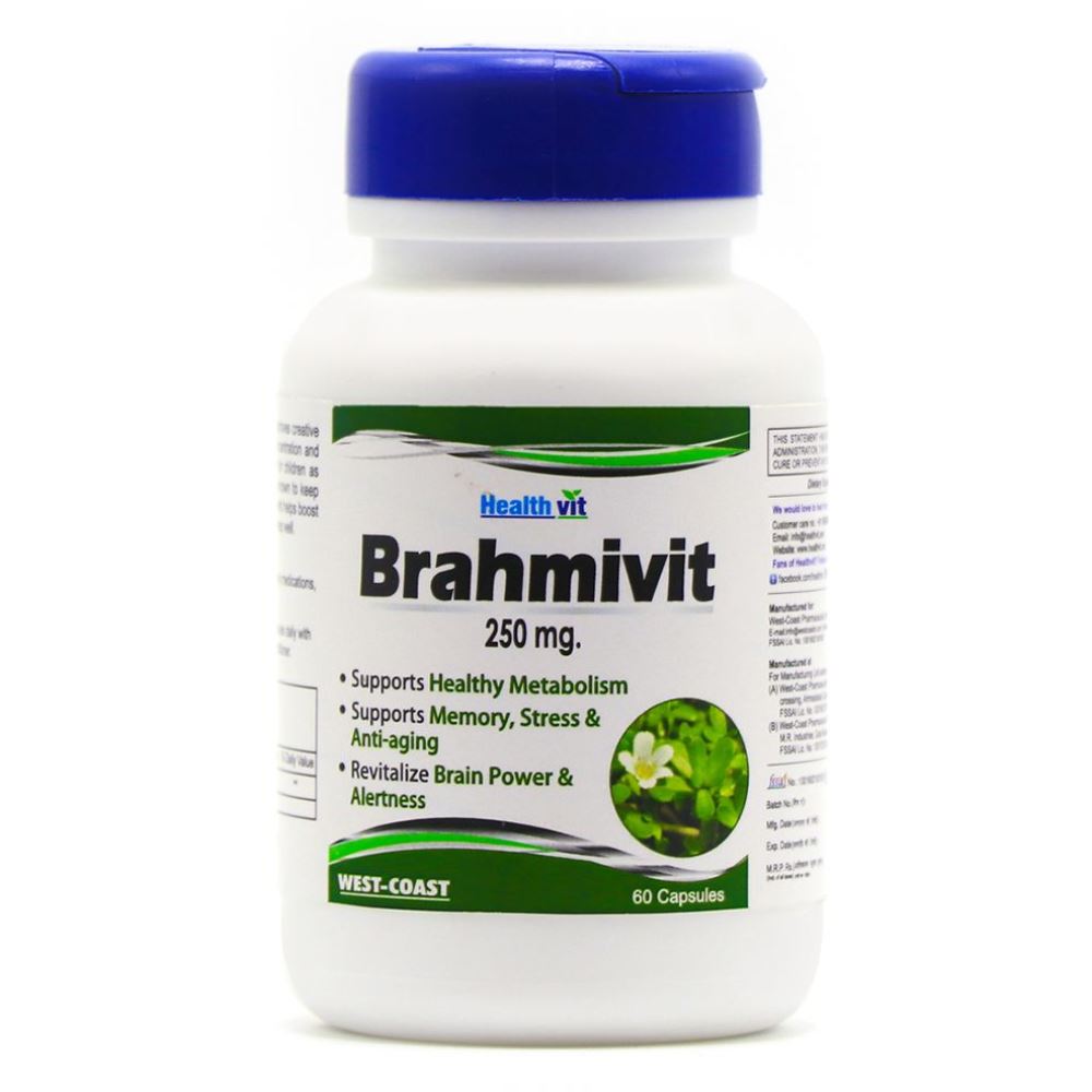 Healthvit Bramhivit Bramhi Powder 250Mg (60caps)