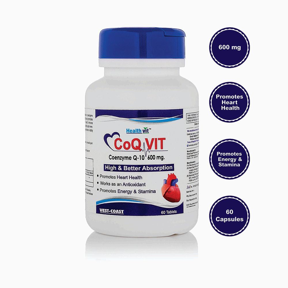 Healthvit High Absorption Coq Vit Coenzyme Q-10 - 600Mg (60caps)