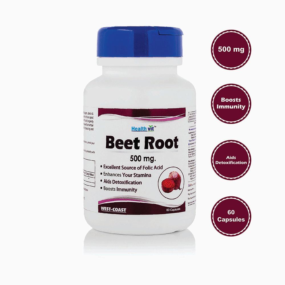 Healthvit Beet Root 500Mg (60caps)