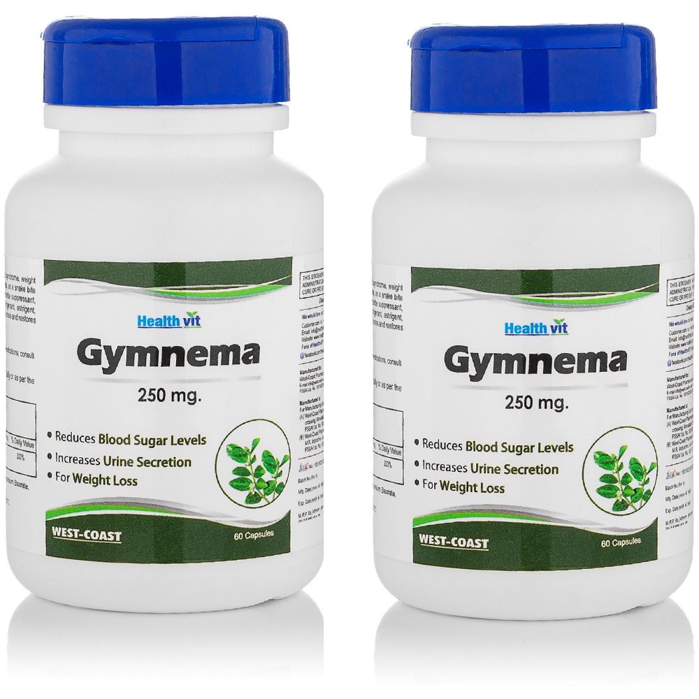 Healthvit Gymnema Powder 250Mg (60caps, Pack of 2)