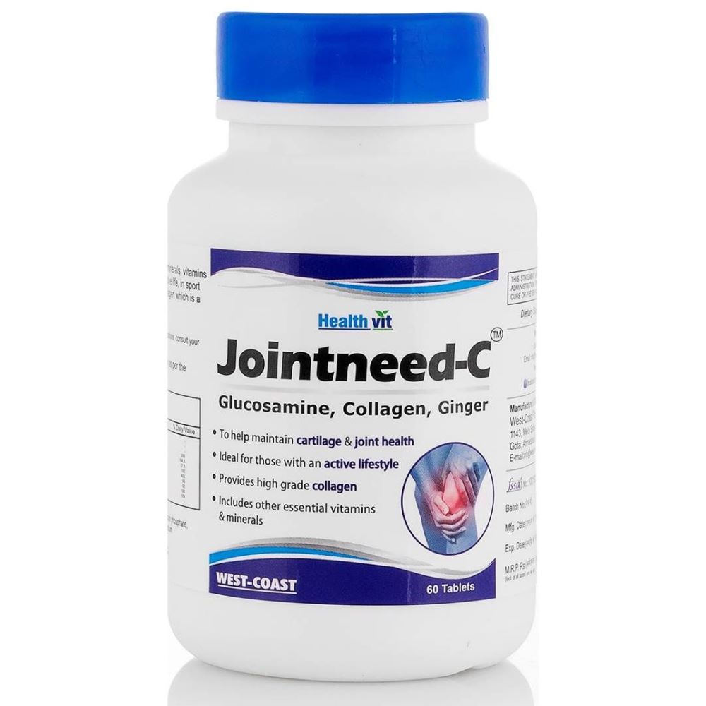 Healthvit Jointneed-C Glucosamine 500Mg, Collagen 150Mg, Ginger 40Mg (60tab)
