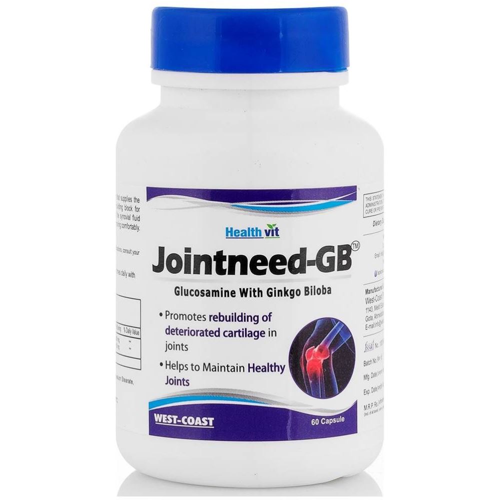 Healthvit Jointneed-Gb Glucosamine 350Mg, Ginkgo Biloba 50Mg (60caps)