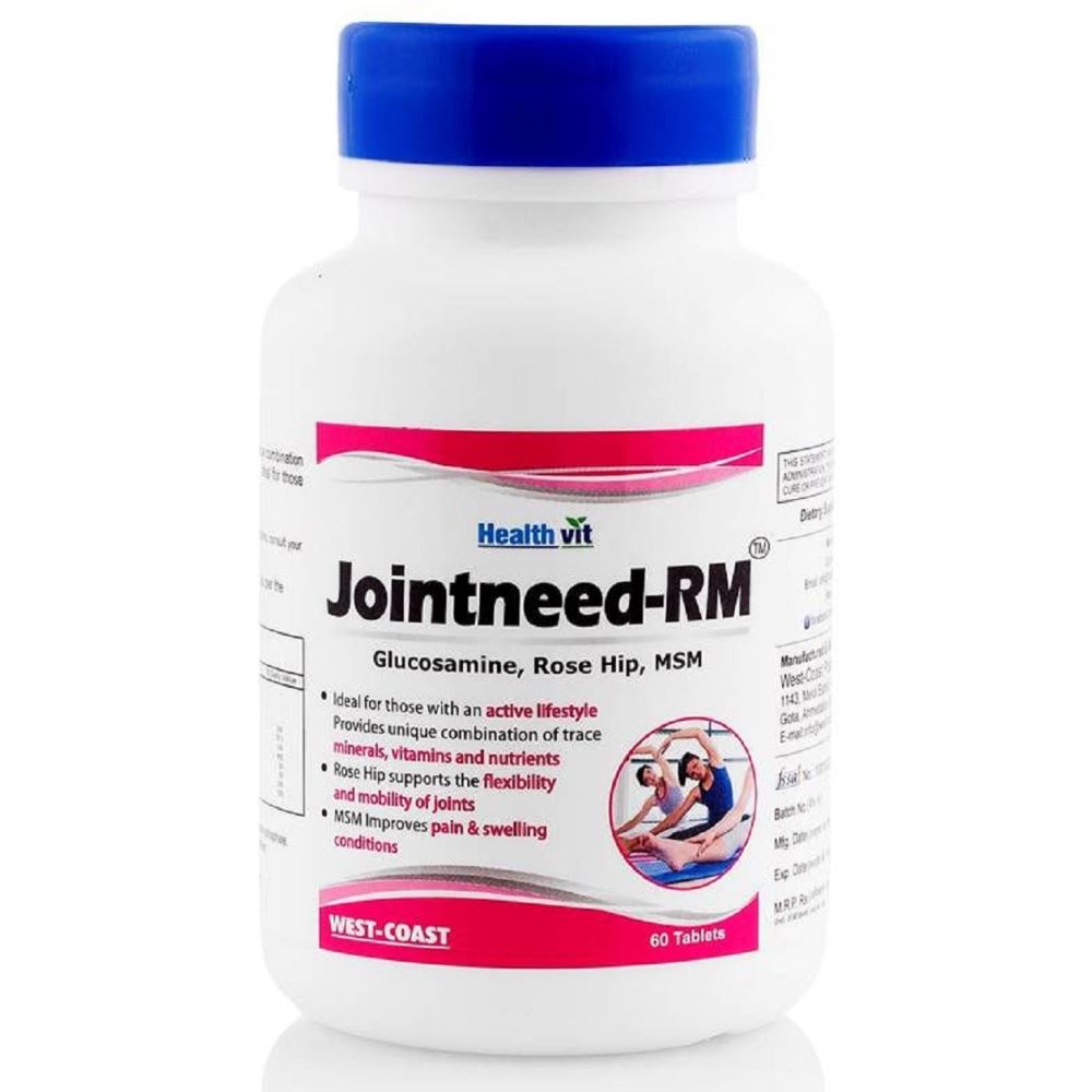 Healthvit Jointneed-Rm Glucosamine 500Mg, Rose Hip 50Mg, Msm 250Mg (60tab)