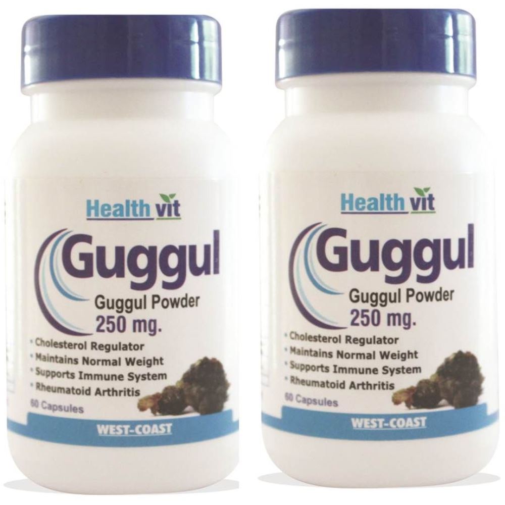 Healthvit Guggul Powder 250Mg (60caps, Pack of 2)