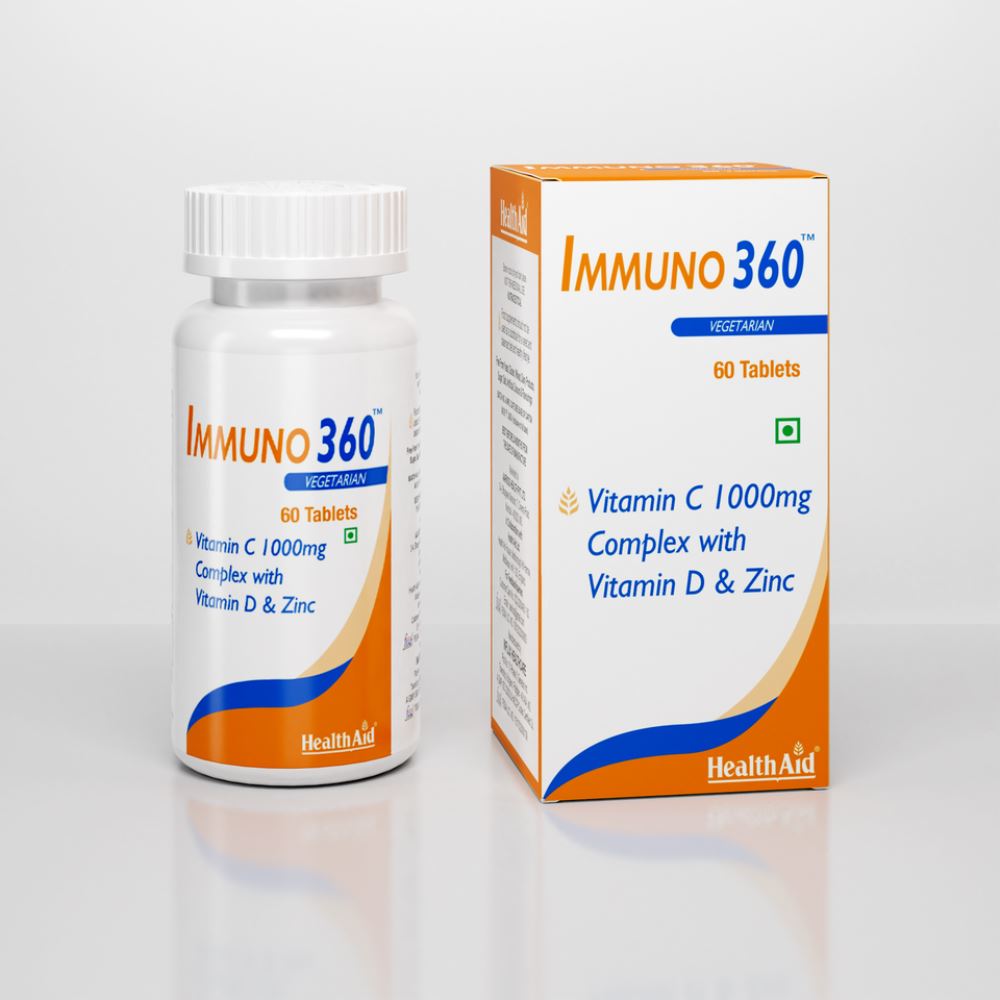 HealthAid Immuno 360™ (Vitamin C 1000Mg Complex With Vitamin D & Zinc) Tablets (60tab) HealthAid Immuno 360™ (Vitamin C 1000Mg Complex With Vitamin D & Zinc) Tablets (60tab)