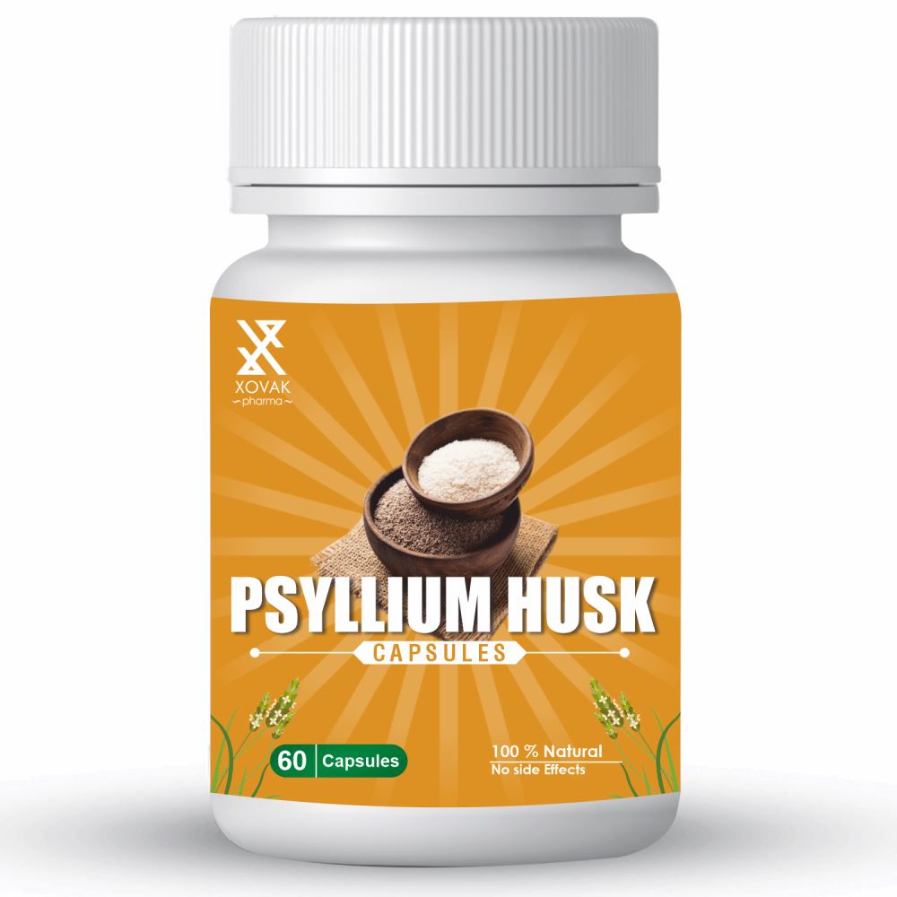 Xovak Pharma Natural & Herbal Psyllium Husk Capsules (60caps)