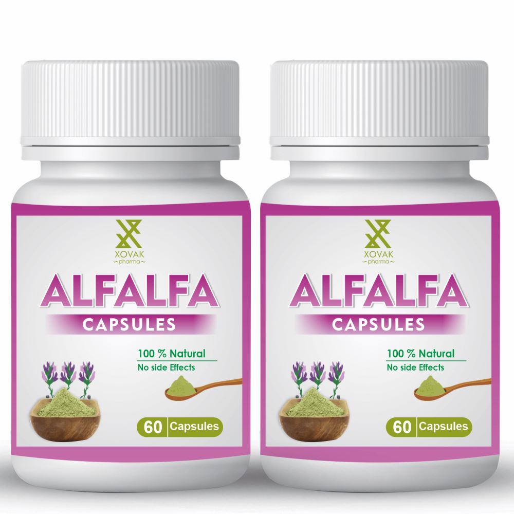 Xovak Pharma Natural & Herbal Alfalfa Capsules (60caps, Pack of 2)