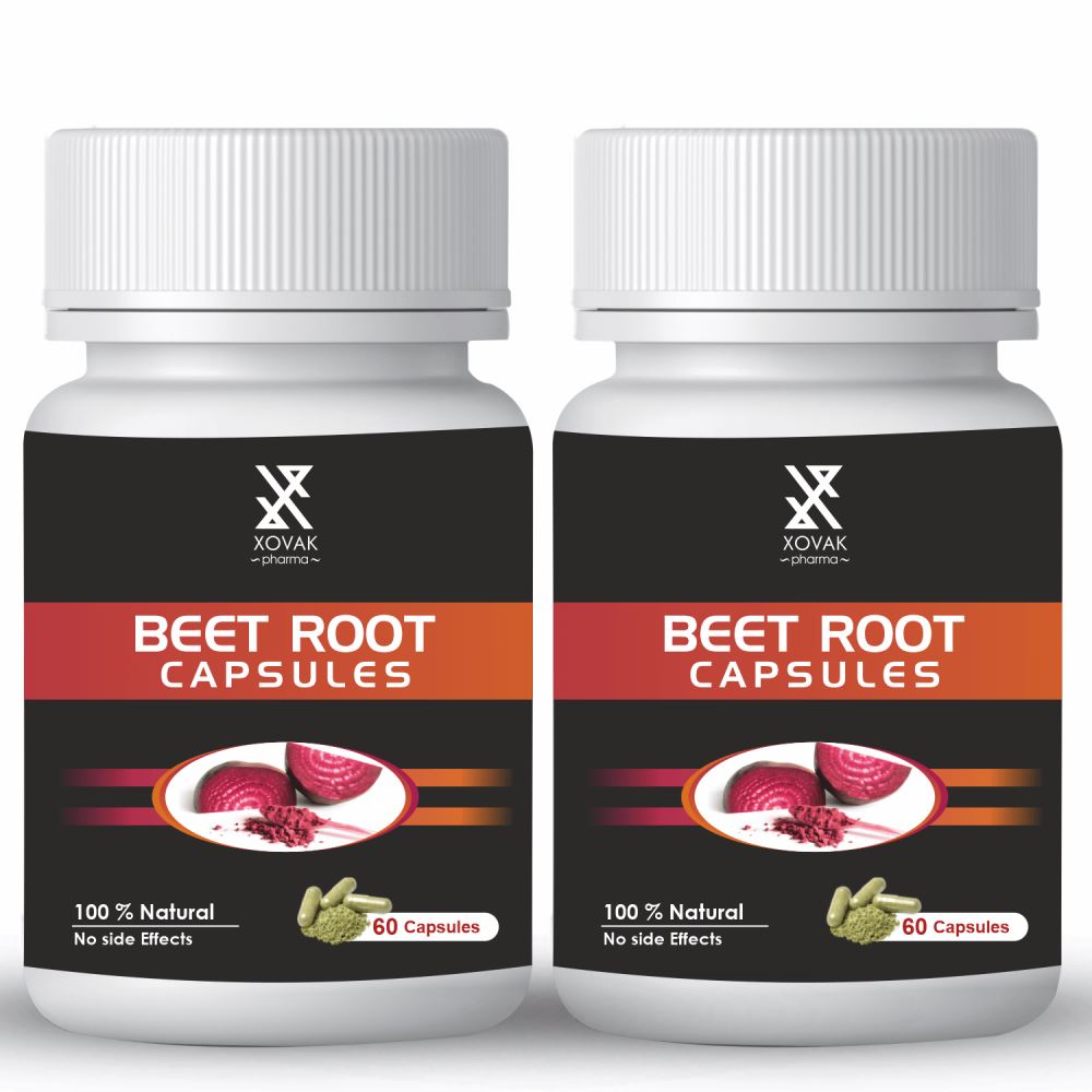 Xovak Pharma Natural & Herbal Beet Root Capsules (60caps, Pack of 2)