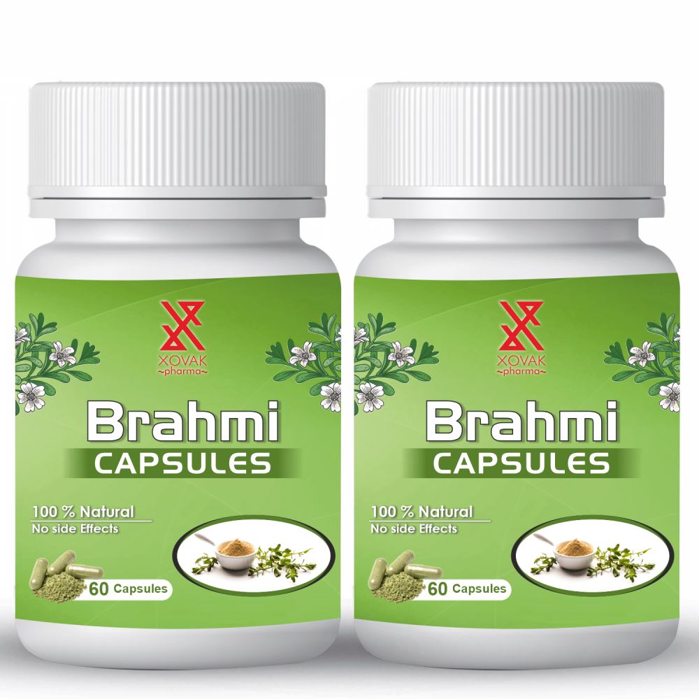 Xovak Pharma Natural & Herbal Brahmi Capsules (60caps, Pack of 2)