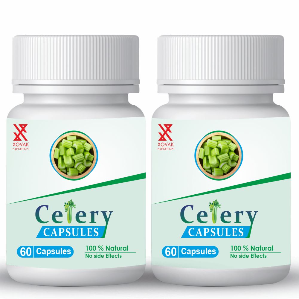 Xovak Pharma Natural & Herbal Celery Capsules (60caps, Pack of 2)