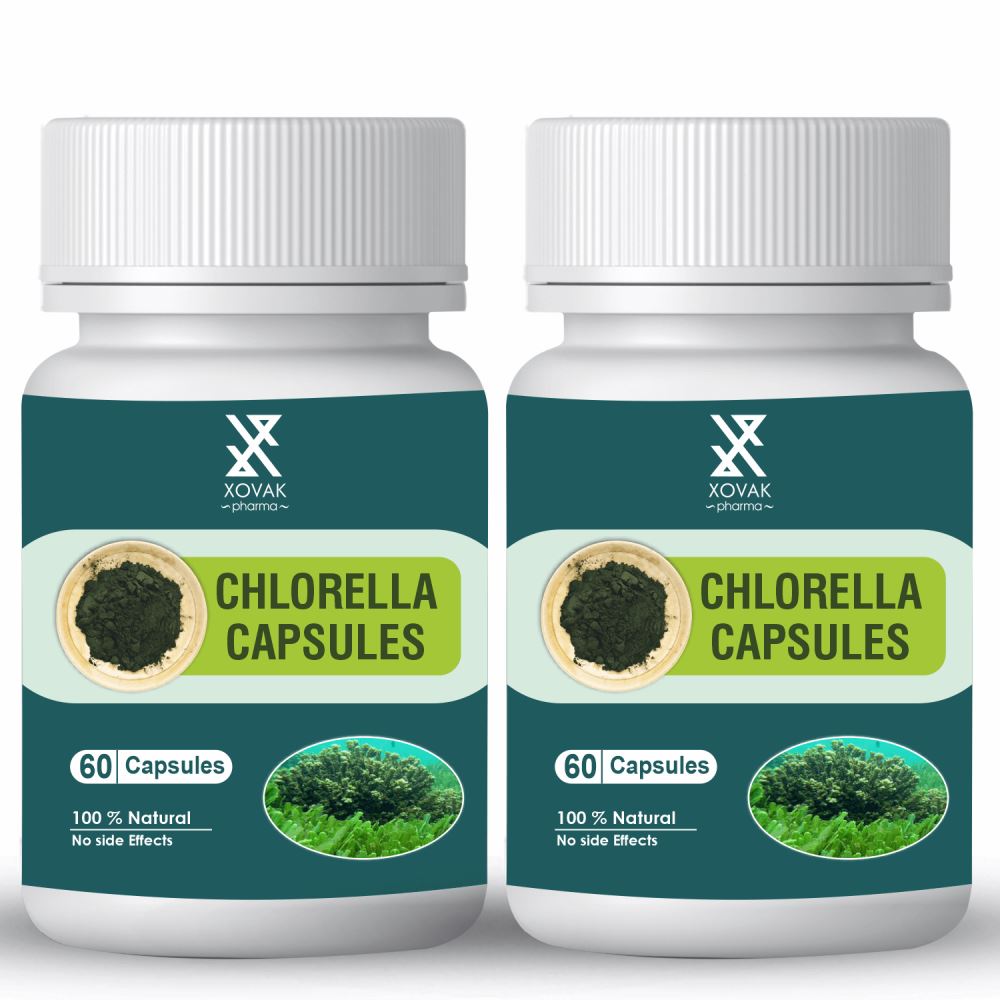 Xovak Pharma Natural & Herbal Chlorella Capsules (60caps, Pack of 2)