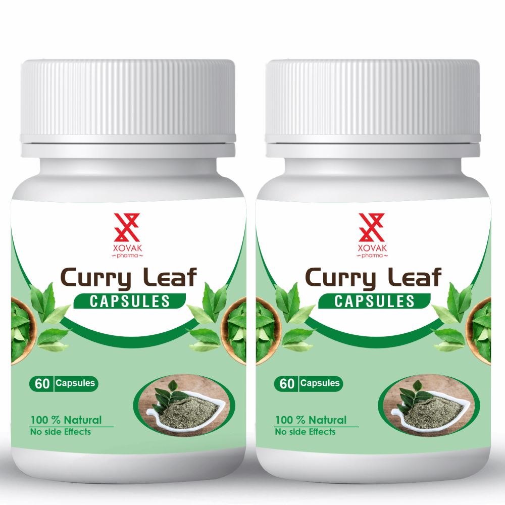 Xovak Pharma Natural & Herbal Curry Leaf Capsules (60caps, Pack of 2)