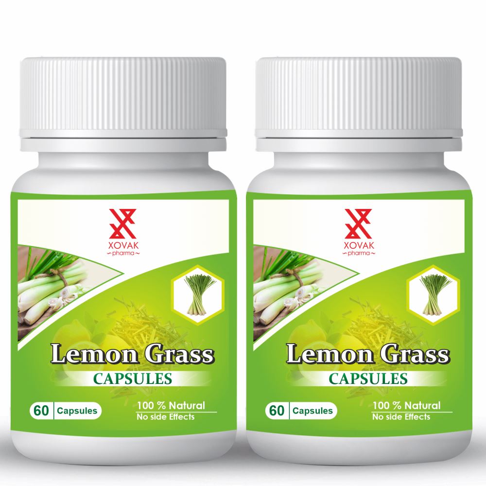 Xovak Pharma Natural & Herbal Lemon Grass Capsules (60caps, Pack of 2)