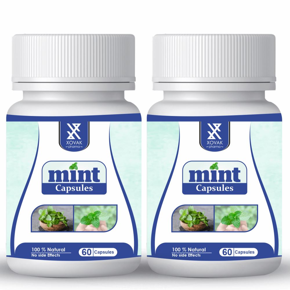 Xovak Pharma Natural & Herbal Mint Capsules (60caps, Pack of 2)
