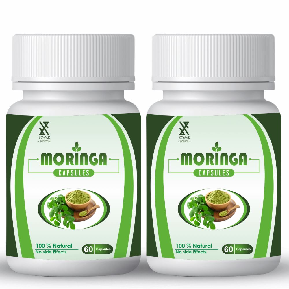 Xovak Pharma Natural & Herbal Moringa Capsules (60caps, Pack of 2)