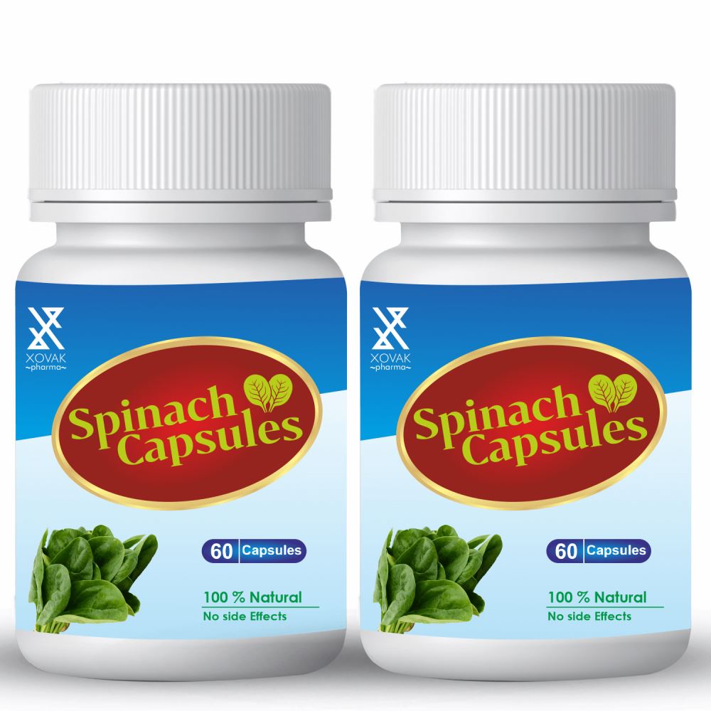 Xovak Pharma Natural & Herbal Spinach Capsules (60caps, Pack of 2)
