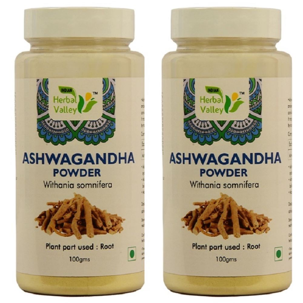 Indian Herbal Valley Ashwagandha Powder (100g, Pack of 2)