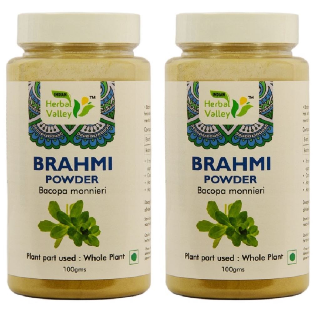 Indian Herbal Valley Brahmi Powder (100g, Pack of 2)