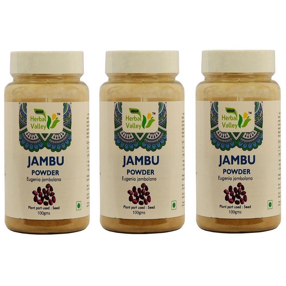 Indian Herbal Valley Jambu Seed Powder (100g, Pack of 3)