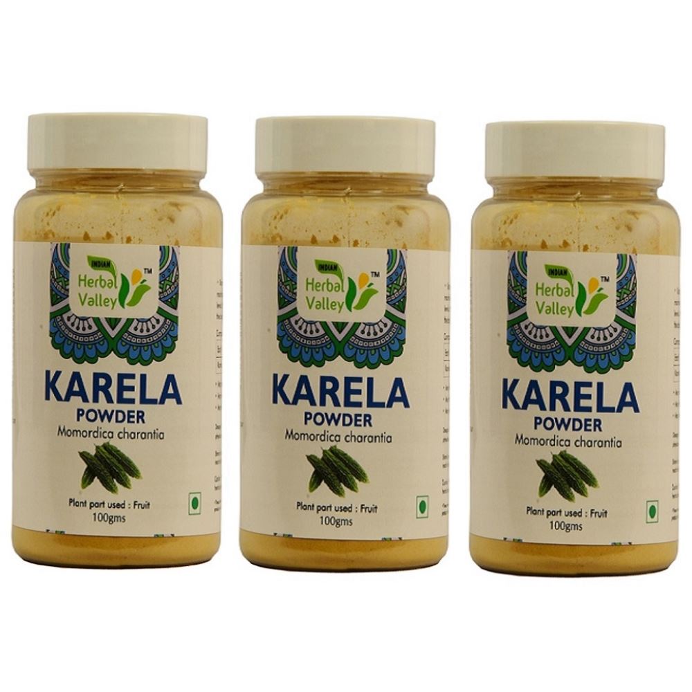 Indian Herbal Valley Karela Powder (100g, Pack of 3)