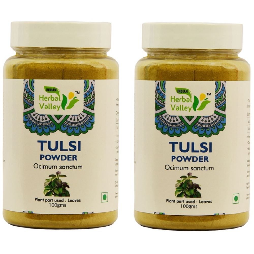 Indian Herbal Valley Tulsi Powder (100g, Pack of 2)