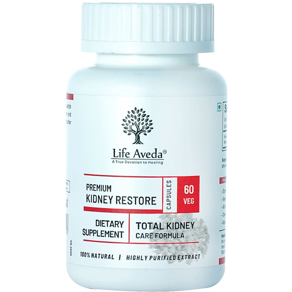 Life Aveda Premium Kidney Restore (500Mg) Veg Capsules (60caps)