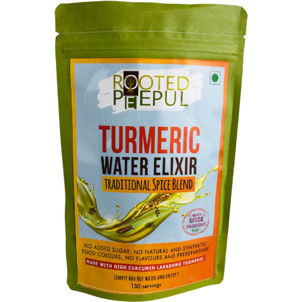 Rooted Peepul Turmeric Water Elixir Spice Blend Kadha (150g)