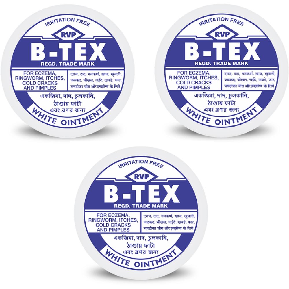 B Tex White Ointment (14g, Pack of 3) B Tex White Ointment (14g, Pack of 3)