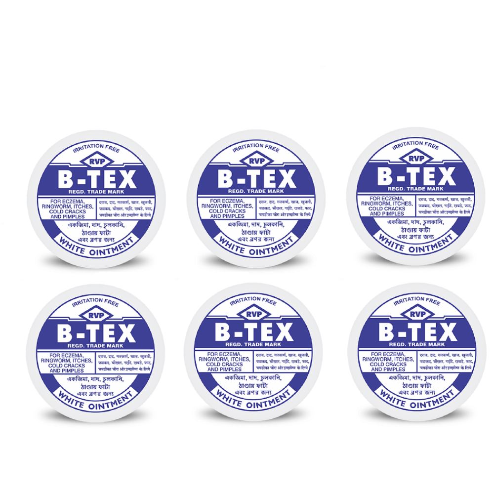 B Tex White Ointment (14g, Pack of 6)