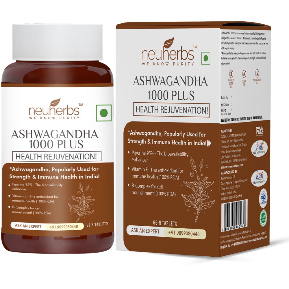 Neuherbs Ashwagandha 1000 Plus Tablets (60tab)