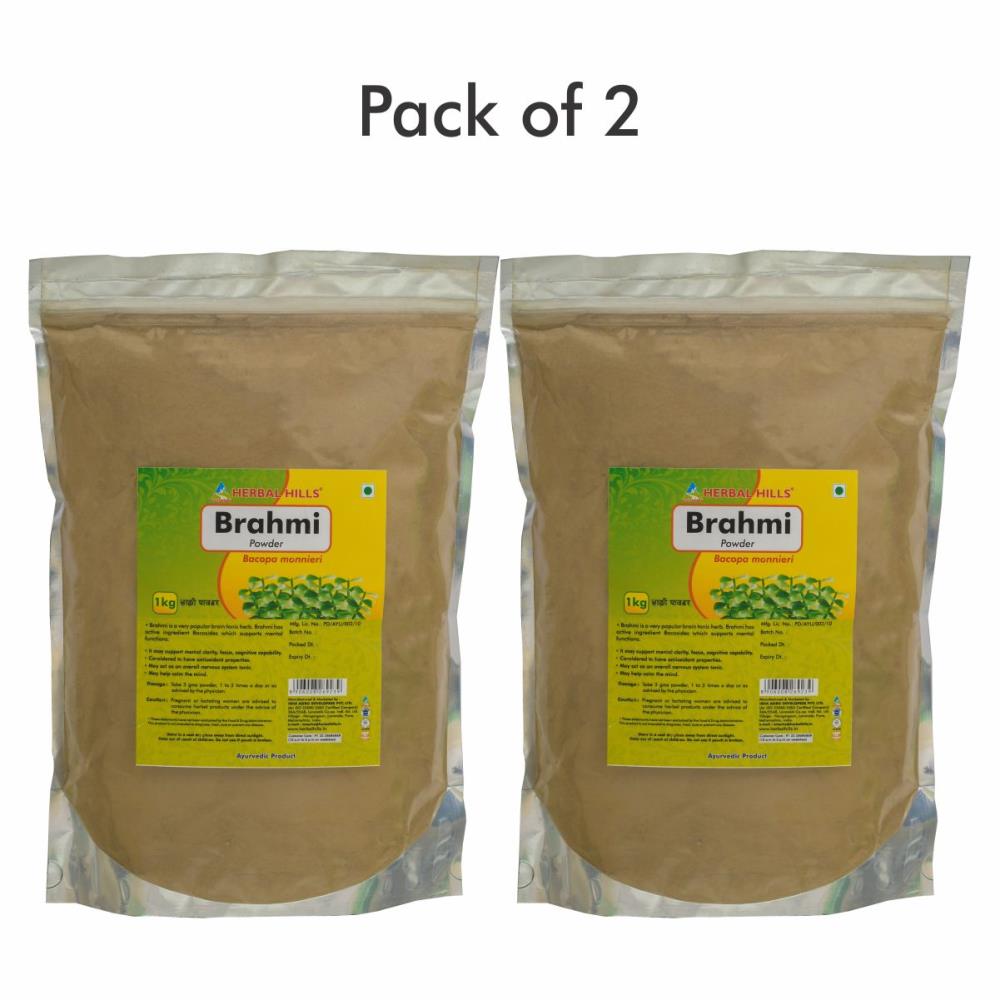 Herbal Hills Brahmi Powder (1kg, Pack of 2)