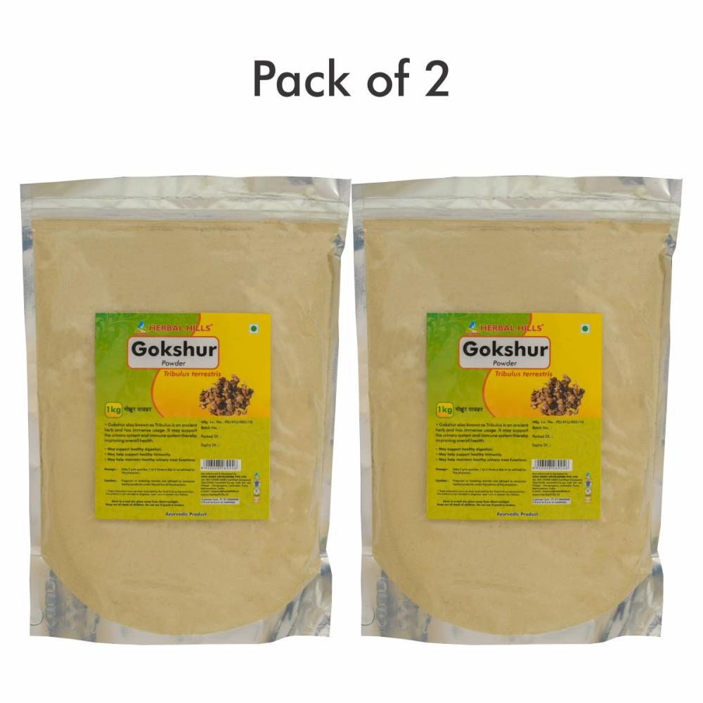 Herbal Hills Gokshur Powder (1kg, Pack of 2)