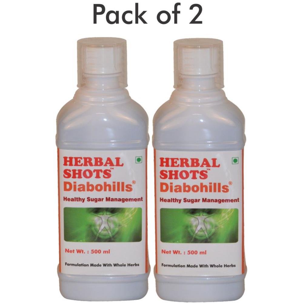 Herbal Hills Diabohills Herbal Shots (500ml, Pack of 2)