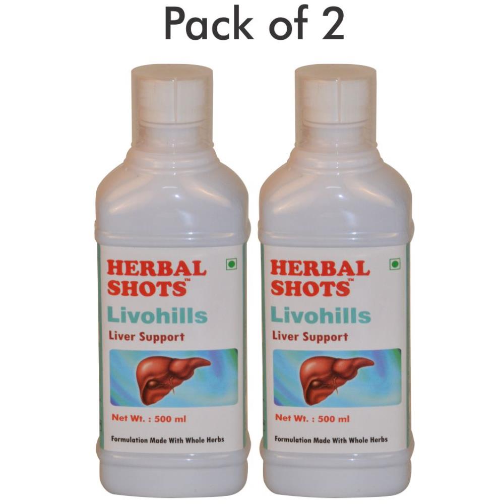 Herbal Hills Livohills Herbal Shots (500ml, Pack of 2)