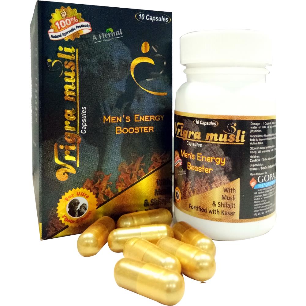 Vrinda Viagra Stamina & Energy Booster Musli Capsules For Men (10caps)
