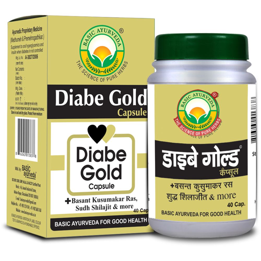 Basic Ayurveda Diabe Gold Capsule (40caps)
