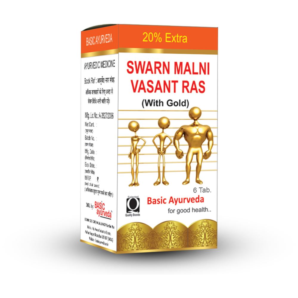 Basic Ayurveda Swarn Malni Vasant Ras(Brihant) (6tab)