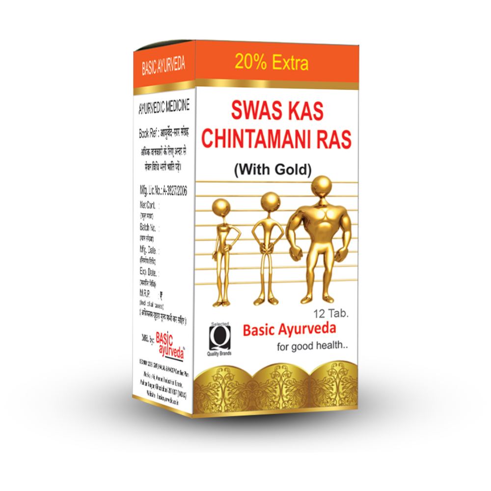 Basic Ayurveda Shwas Kas Chintamani Ras (12tab)