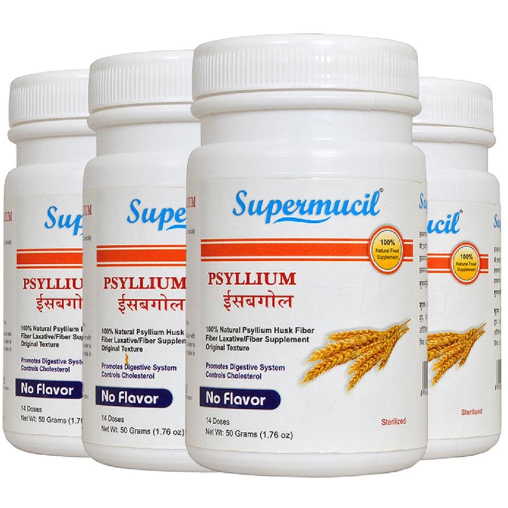 Supermucil Psyllium Husk (Isabgol) (50g, Pack of 4)