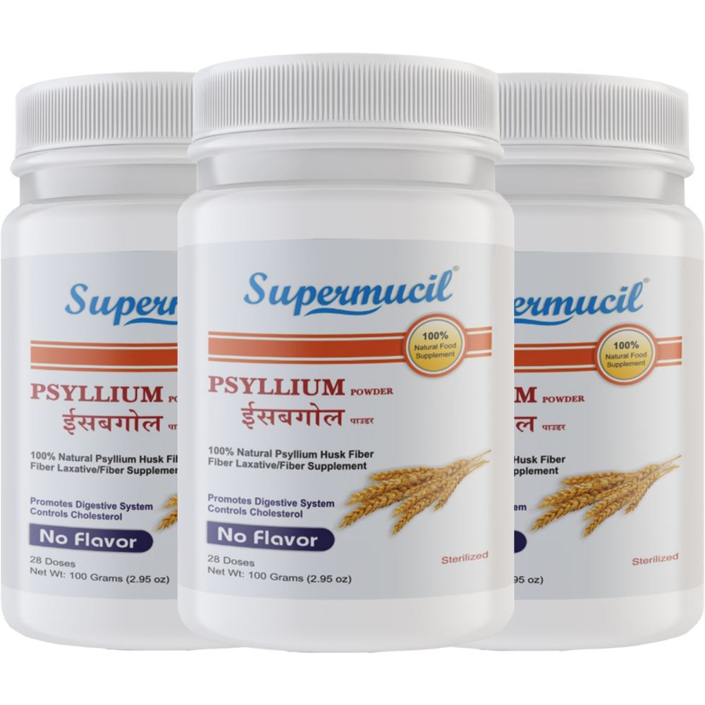 Supermucil Psyllium Husk Powder (100g, Pack of 3)