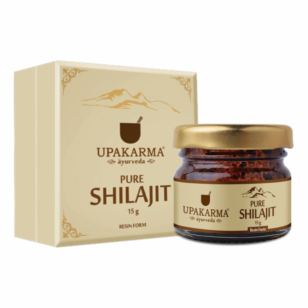 Upakarma Ayurveda Natural Pure Resin Raw Shilajit/Shilajeet For Strength, Stamina, Power, And Energy Booster (15g)