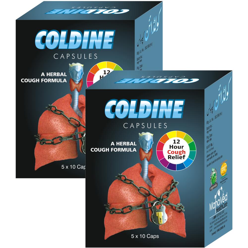 Mahaved Coldine Capsule (50caps, Pack of 2)