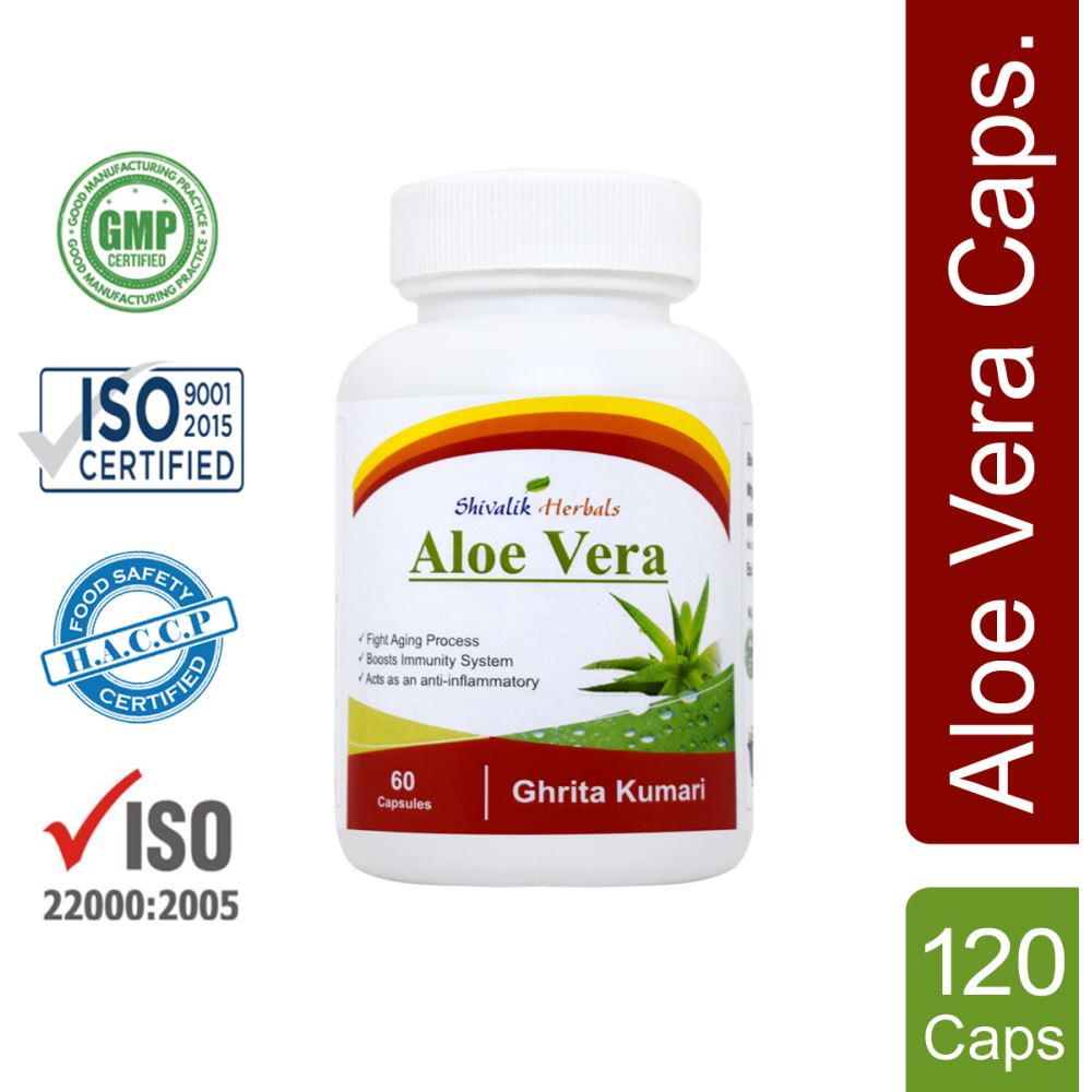 Shivalik Herbals Aloe Vera Capsule (60caps, Pack of 2)