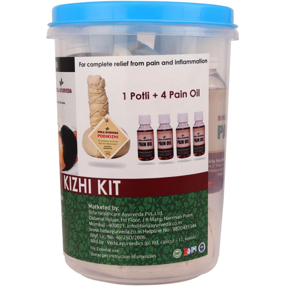 Birla Ayurveda Kizhi Kit (1 Potli & 4 Pain Oil) (1Pack)