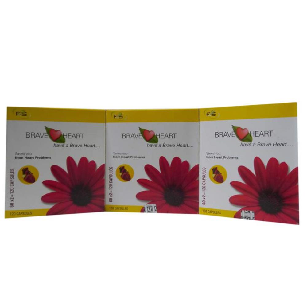 VXL Ayurvedic Brave Heart Cardiac Care Capsules (60caps, Pack of 3) VXL Ayurvedic Brave Heart Cardiac Care Capsules (60caps, Pack of 3)