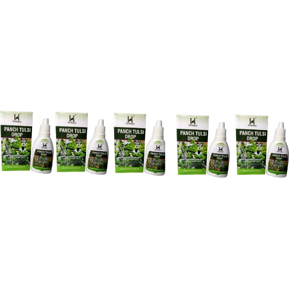 Herbsjoy Panch Tulsi Drops (30ml, Pack of 5)