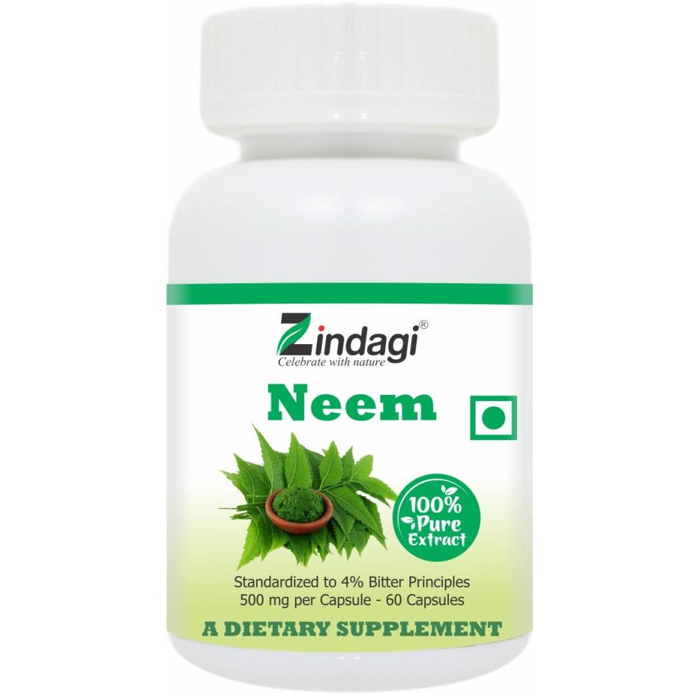 Zindagi 100% Neem Extract Caps (60caps)