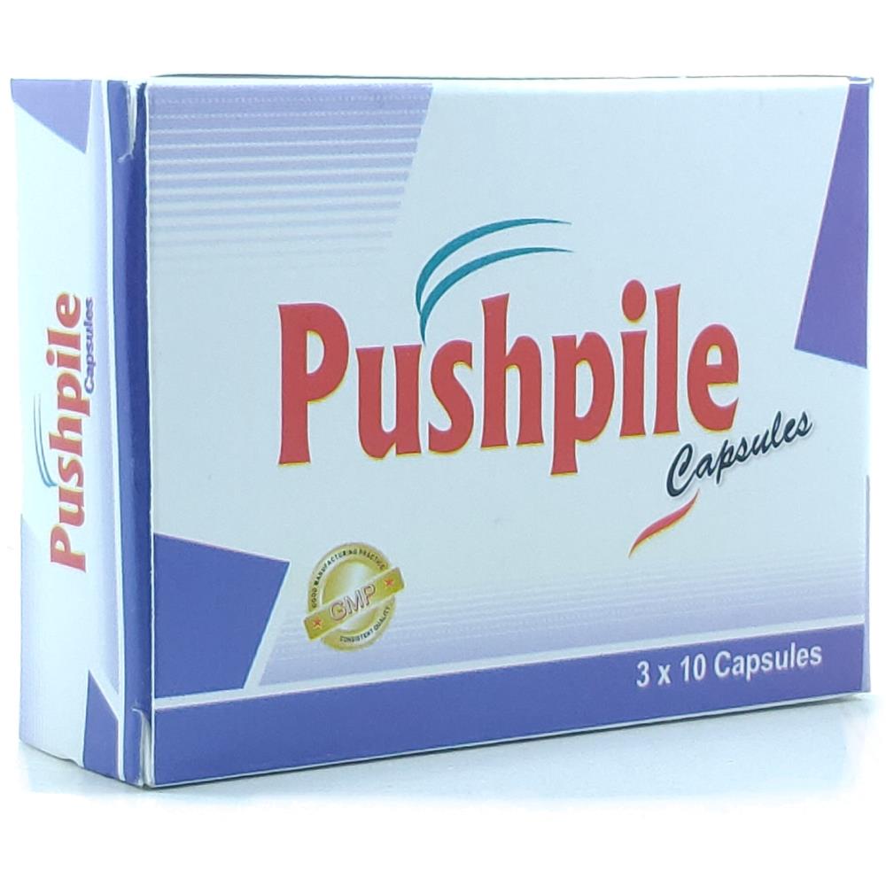 Dharmani World Class Pushpiles Cure Capsules - Piles Free Cream (30caps)